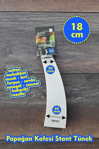 Venty 18 cm Stand Papağan Tüneği | Sultan, Senegal, Lori, Monk, Konur, Muhabbet, Forpus, Cennet - T520