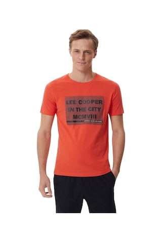 Lee Cooper Patrice Erkek O Yaka T-shirt Mercan Mercan