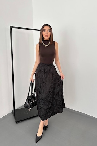 Alemdarshop Siyah Kraşlı Etek
