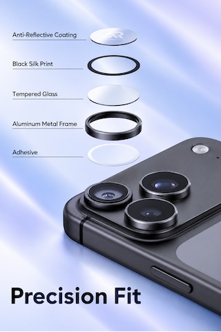 İphone 18 Pro / İphone 18 Pro Max Uyumlu Kamera Lens Koruyucu Siyah