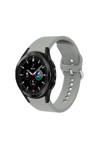 Samsung Galaxy Uyumlu Watch 4 Classic 46mm Krd-50 Silikon Kordon - Gri