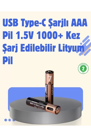 Home Usb Type-c Şarjlı Aaa Lityum Pil 1.5v Sabit Voltaj, 1000+ Şarj Döngüsü İle Uzun Ömür