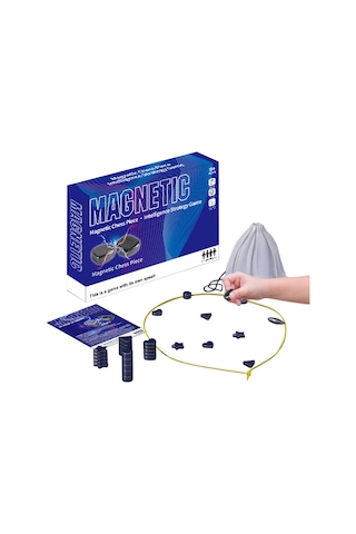 Yeni Manyetik Satranç Seti - 20 Taş, Halat Ve Sünger Tahta,b