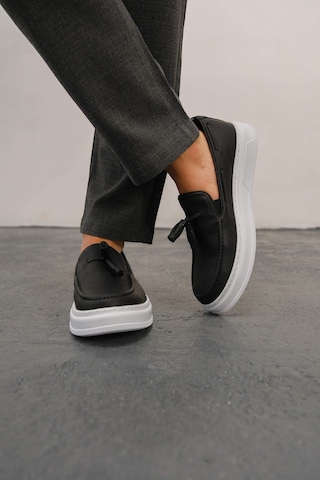 Roof Atelier Erkek Siyah Püskül Detaylı Loafer Ayakkabı - 127 - Cbt Loafer-x Siyah