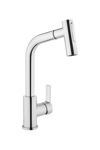 Maestro A42146 Pull-out Eviye Bataryası, 24 Cm Yükseklik, 6 L/dk Akış Hızı, Krom Çok Renkli