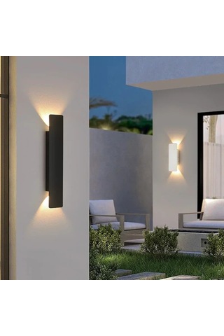 Liangmei Açık Su Geçirmez Duvar Lambaları Şerit Alüminyum Duvar Ahşap