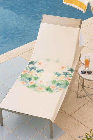 Unisex Baskılı Plaj Deniz Havuz Havlusu %100 Pamuk 70x145 Cm Wonderfull Yeşil