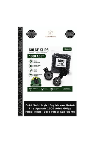 Örtü Sabitleyici Dış Mekan Ürünü File Aparatı 1000 Adet Gölge Filesi Klipsi Sera Filesi Sabitleme