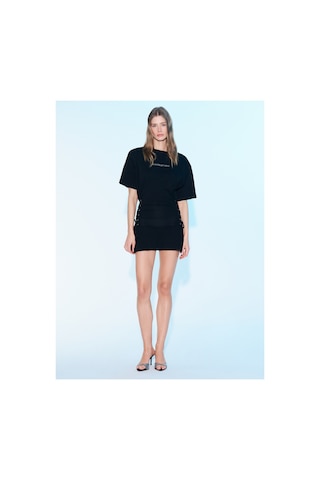 Sagaza Studio Ss6008 Claudıa Mini Tshirt Elbise Siyah
