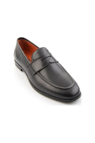 Siyah Hakiki Deri Erkek Loafer Ayakkabı E01648611803 Siyah