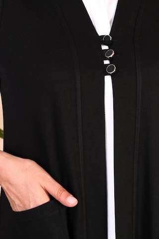 Kadin Buyuk Beden Tesettur Yelek Düğmeli Ve Cepli Esnek Yelek 001