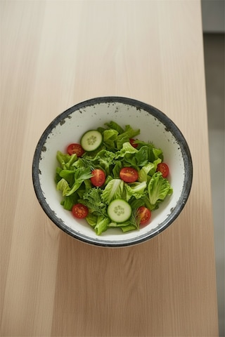 6'lı Valencia Salata Kasesi 22cm Dijital Mega Rinart Krem