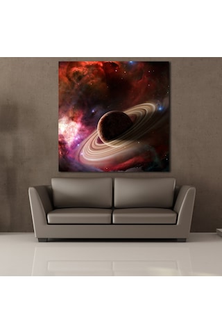 Gezegen Temalı Kanvas Tablo 100x100cm