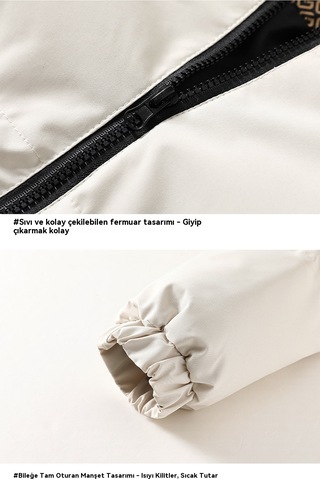 Erkek Dış Mekan Şişme Mont Sıcak Şişme Ceket Mavi