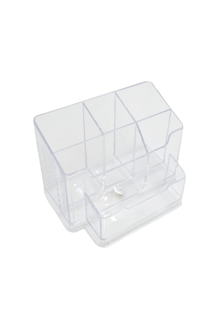 Ark Masaüstü Kalemlik Şeffaf 6 Bölmeli Organizer Kod:766
