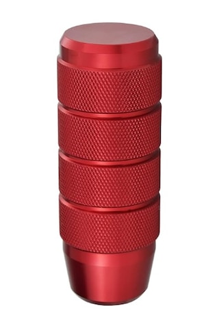 Premium Alüminyum Vites Topuzu Universal, Spor Görünüm, Kırmızı Kırmızı