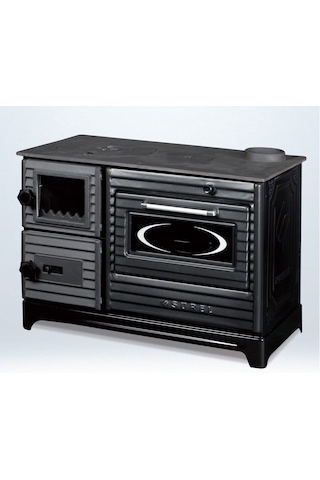 Sürel Camlı Döküm Tuğlalı Fırınlı Kuzine Soba Kömür Odun Uyuyan Tuğlalı