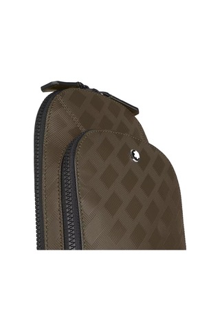 Montblanc Extreme Deri Orta Boy Vücut Çantası 221602 Haki