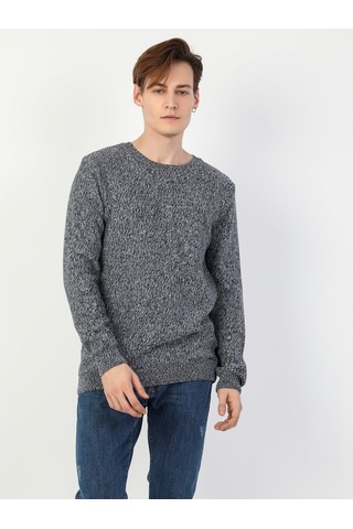 Colin's Slim Fit Erkek Mavi Kazak CL1046303_Q1.V1_BLM