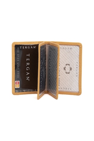 Tergan Sarı Deri Unisex Kredi Kartlık 01601H28