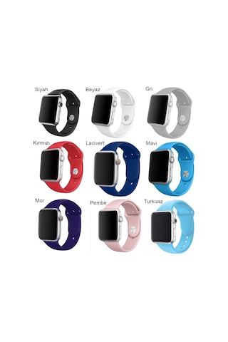 Microcase Apple Uyumlu  Watch Se 44 MM Silikon Kordon Kayış M-L