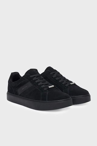 Calvin Klein Süet Logolu Sneaker Ayakkabı Erkek Ayakkabı Hm0hm02200 0gj Siyah