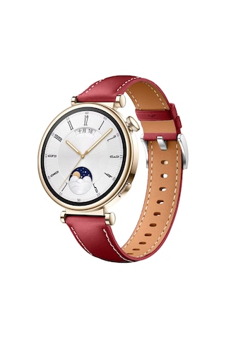 Huawei Watch Gt4 41mm İle Uyumlu Gümüş Metal Tokalı Deri Zarif Şık Kordon