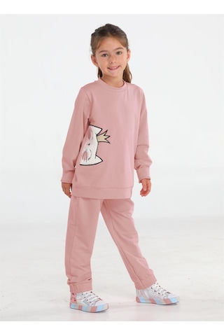 Kedi Prenses Gülkurusu Kız Çocuk Eşofman Takım-gülkurusu Gülkurusu