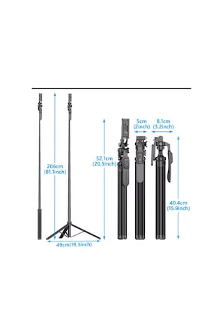 Selfie Stick 360 Derece Bluetooth Kumandalı Selfie Çubuğu Tripod Monopod
