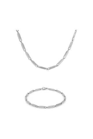 Singapur Erkek Çelik Kolye Ve Bileklik Seti Eck05S (492130602)