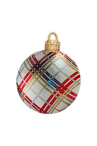 Hfambition Halka Desenli 60cm Çap 80cm Yükseklikli Noel Dekorasyonu Outdoor Hareketli Pvc Şeker Topu Oyuncak Çok Renkli