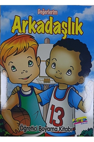 Değerler Eğitimi Öğretici Boyama Etkinlik Kitap Seti - 4 Kitap 3-6 Yaş