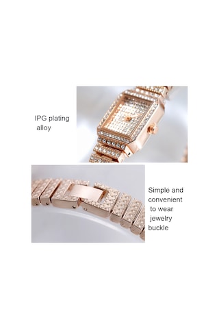 Sones Bınbond N321 Kare Temperament Metal 30m Su Geçirmez Kuvars Saat, Renk: Beyaz