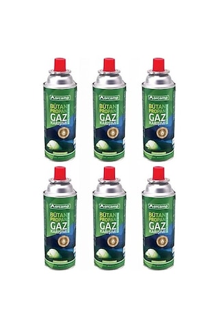 Orcamp Bütan Propan Gaz Karışımı 6 x 227 G Çok Renkli Orcamp Bütan Propan Gaz Karışımı 6 x 227 G Çok Renkli