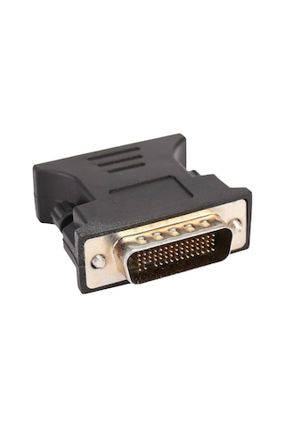 Lemestar Dms-59 Pini Erkekden Dvı 24+5 Dişine Geçiş Adaptörü - Bilgisayar Ekran Kartı Bağlantı Aracı - Siyah Plastik - Yeni Db-023 Modeli