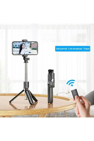 Uzaktan Kumandalı Tripod Özellikli Selfie Çubuğu