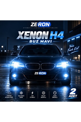 Hyundai Accent Xenon H4 Buz Mavi Led Far Ampulü 12v - 2 Adet Yüksek Aydınlatma Kolay Montaj