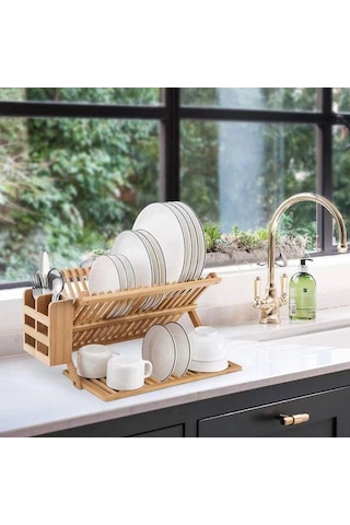 Kotıa Home Bambu Bulaşıklı Kaşıklıklı V2 Ahşap