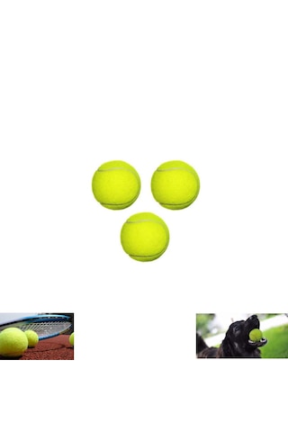 3 Adet Tenis Topu Köpek Oyun Topu