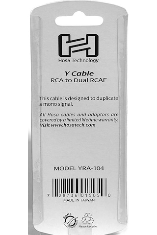Hosa Technology Yra-104 15 Santim Rca Erkek - Dual Rca Dişi