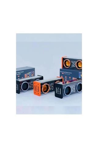 Jenerik Şeffaf Mecha Müzik Tws Stereo Rgb İşıklı Hoparlör Kablosuz Bluetooth 5.0 Taşınabilir Hoparlö