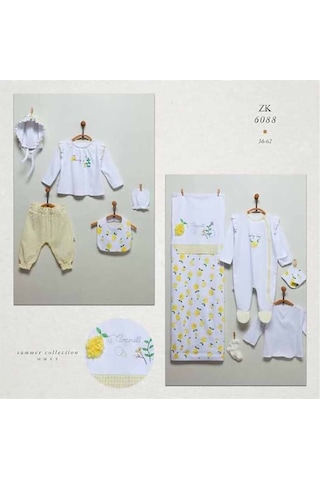 Caramell 10 Lu Set Tulumlu Beyaz Açık Bej