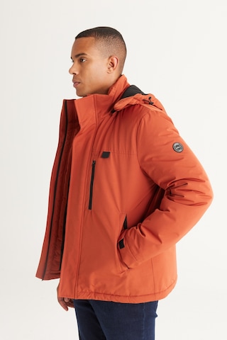 Ac&Co / Altınyıldız Classics Erkek Kıremıt Standart Fit Normal Kesim Kapüşonlu Mont Kıremıt Kiremit