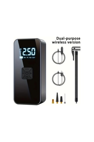 Xuweiwei Araba Hava Şişirme Cihazı Kablosuz Çift Kullanım Taşınabilir Çok Fonksiyonlu Elektrikli Hava Pompası Araba Ve Motosiklet Lastikleri İçin