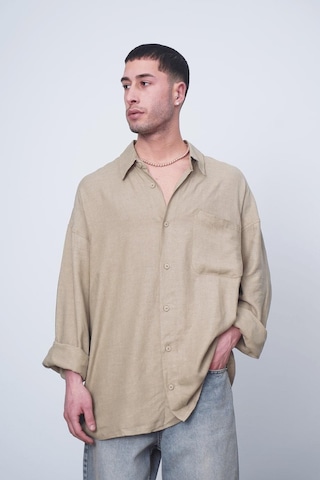 Toprak Basic Uzun Kollu 1a Ch Oversize Gömlek Kahverengi