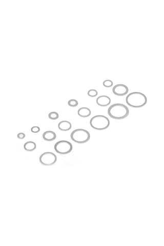 Ranyeek Alüminyum Allyumunlu 540 Parça O-ring Seti, Otomobil Ve Endüstriyel Korumalı Lehimli Yalıtım Washers, Taşınabilir Depo Kutusu İçerir