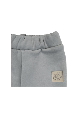 Bebegen Unisex Gri Kuzu Nakışlı Üç İp İkili Takım Çok Renkli