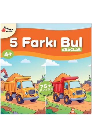 Playever 5 Farkı Bul - Araçlar, Dikkat Ve Görsel Algı Etkinlik Kitabı