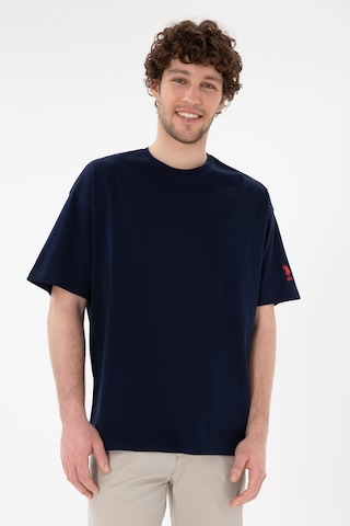 U.S. Polo Assn. Erkek Oversize Fit Bisiklet Yaka Lacivert Tişört 50305859-VR033