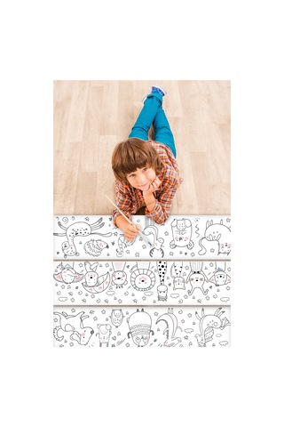 Esatoys Bebek Ve Çocuk İçin 3,75 Metre Rulo Boyama Kağıdı-1